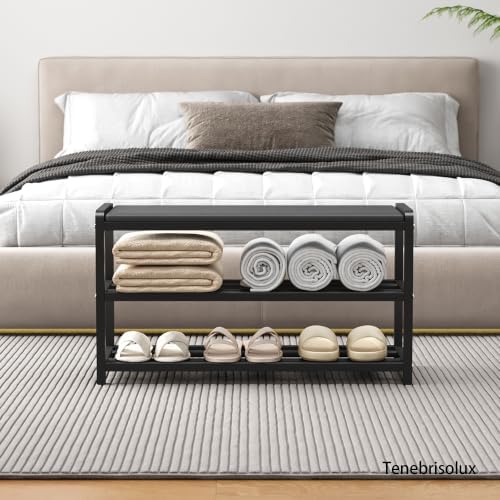 Stainless‑Steel Padded Shoe Rack Bench, Entryway Storage Bench for Kids & Adults, Hallway Shoe Organizer with Comfort Seat - Image 5