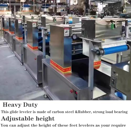 Heavy Duty Leg levelers ， Leveling Legs 2.36" Dia Base,Adjustable feet levelers M12 Thread, 1300 Lb Capacity,Capacity for Workbench, Machine, Cabinet (D60xM12x50,4 Pcs, Black) - Image 7