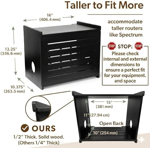 WiFi Router Storage Cabinet Router Box Hider WiFi Box Hider Shelf Cover - Image 3