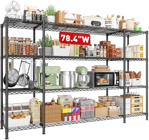 REIBII 78.4''W Storage Shelves, 1500LBS Heavy Duty&Space Saving for Garage by REIBII