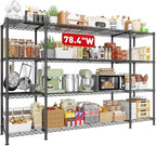REIBII 78.4''W Storage Shelves, 1500LBS Heavy Duty&Space Saving for Garage by REIBII