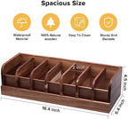 Belt organizer, 7 compartment belt holder belt hanger closet and belt organizer for drawer,belt rack, belt storage organizer, belt hangers for men and women (Acacia wood) - Image 6