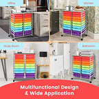 COSTWAY 20-Drawer Rolling Storage Cart, Utility Storage Organizer Cart - Image 7