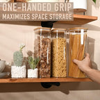 D2scrma 71oz/2.2Qt Rectangle Glass Storage Containers with Lids 3-Pack - Image 3