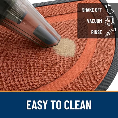 OLANLY Half Circle Front Door Mat Outside 35x23 All-Season Rubber Doormat - Image 5