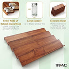 Tinamo Acacia Wood 4-Tier Spice Rack Organizer for Cabinet, Pack of 8 Pcs - Image 3
