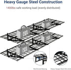 FLEXIMOUNTS 4-Pack 2x3ft Garage Shelving, 24"x72" Storage Shelves, Black - Image 3