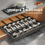 Seinloes 2 Pack Pull Out Cabinet Organizer for Wide Cabinets,Expandable 20.4"-30.4" Width,5 Slide Rails Slide Out Drawers With Raising Pad for Framed Cabinets,No Drill Roll Out Shelves 21" Deep,Black - Image 7