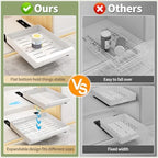DOMNIU Pull Out Cabinet Organizers Expandable,White,20.8"Depth,2 Pack - Image 5