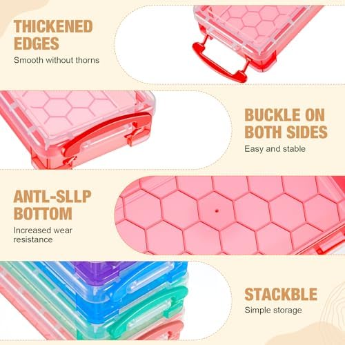 Gueevin 24 Pcs Pencil Box Clear Plastic Pencil Case, Dark - Image 3