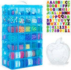 INSCRAFT 7 Layers Stackable Storage Container, 70 Adjustable Compartments (Blue) Stackable Storage Container, Perfect for Kids Toys, Art Crafts, Jewelry, Supplies, Mini Case & Letter Sticker Included by INSCRAFT