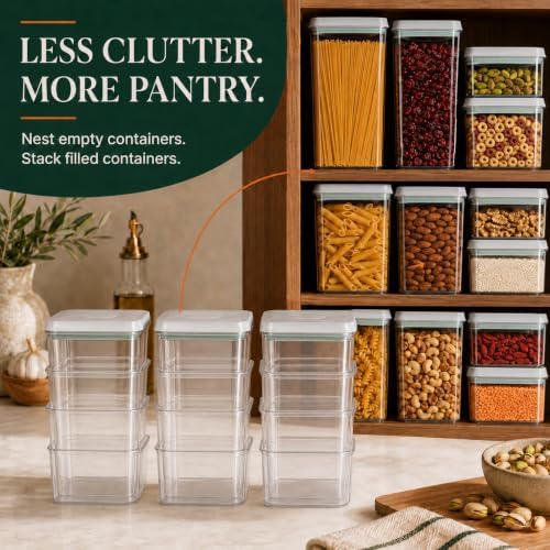 12-Piece Airtight Food Storage Containers, Pantry Canister Set - Image 6