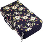 YOUNGCOL 300-Capacity Colored Pencil Case Pen Organizer(Black vintage floral) by YOUNGCOL