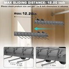 Sliding Tie Racks, 18 Tie Hanger 16.5'' Pull Out Belt Rack for Closet - Image 6
