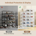 BROVIEW XX-Large Shoe Sneaker Storage Boxes for Size 14, 16 Pack Shoe Boxes - Image 4