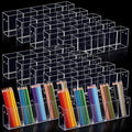 12 Pack Pen Organizer, 5 Compartments Clear Acrylic Desk Holder by Unknown