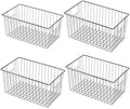 4 Pack Freezer Organizer Bins - Stand up Freezer Organizers for 16 Cu.Ft Upright Freezer, Easily Get Food Improve Air Circulation, Wire Storage Baskets, Black by Unknown