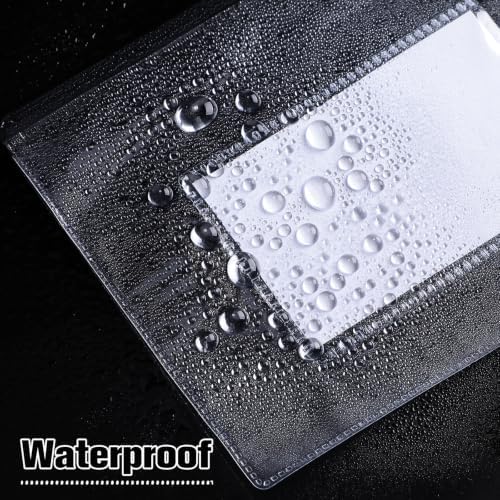 Marspark 500 Pcs 100 Pcs Zip Envelope Poly Clear Pencil Pouch, Black - Image 4