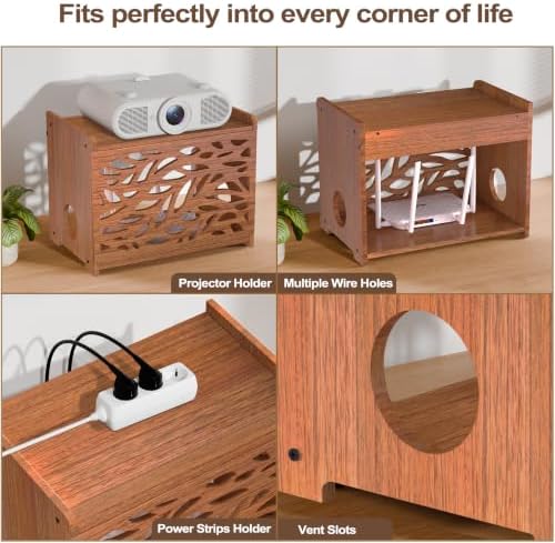 Router Box Hider & Projector Shelf -Decorative WiFi Router Storage Cabinet - Image 5