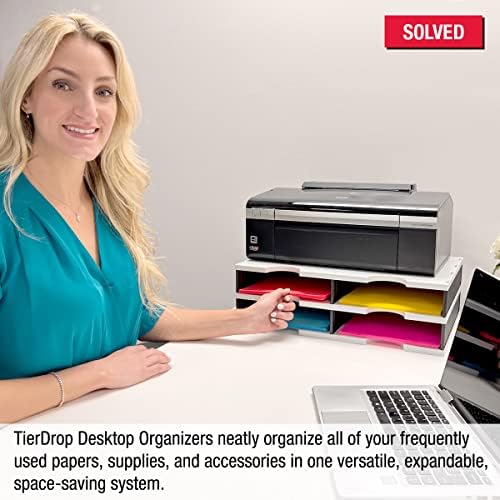 Ultimate Office TierDrop Desktop Organizer Sorter, 4 Compartment, 2-Wide - Image 3