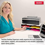 Ultimate Office TierDrop Desktop Organizer Sorter, 4 Compartment, 2-Wide - Image 3