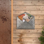 SOFFEE DESIGN Galvanized Mail Organizer - Wall Mount Metal Mail Holder - Envelope Shape Mail Holder for Wall - Paper Letter Magazine Storage - Home and Office Wall Decor - Hanging Letter Basket by SOFFEEDESIGN