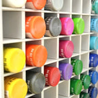 64 Grids Paint Organizer, Wall Mountable Craft Paint Storage Rack - Image 6