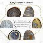 Nature's Decorations Natural Agate Bookends - A-Quality Large Heavy Duty Geode, Earth Tone & Neutral Stone Decor, Crystal Gift, 1 Pair (4-6 lbs) - Image 4