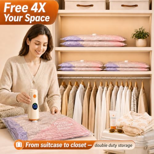 Vacuum Bags for Travel with Pump, Vacuum Sealer Bags for Clothes at Home - Image 6