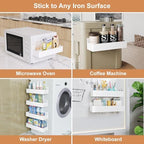 Mystozer Magnetic Spice Rack for Refrigerator White, 6 Pack - Image 5