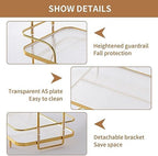 2 Tier Corner Bathroom Counter Organizer, Cosmetic Skincare Organizer, Bathroom Countertop Perfume Tray Vanity Organizer, Kitchen Spice Corner Storage Shelf - Image 3