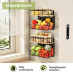 2 Pack Magnetic Shelf for Fridge, Fruit Potato Onion Storage Bins - Image 2