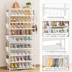 LUKYTOWER Tall Shoe Rack - 10 Tier Shoe Organizer 30-35 Pairs Boot Storage - Image 6