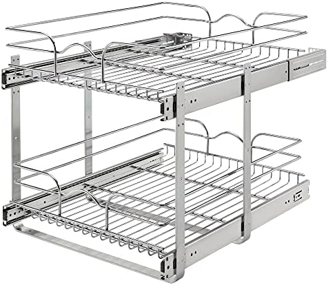Rev-A-Shelf Pullout Organizer for Cabinets, Min Opening Width of 18" by Rev-A-Shelf