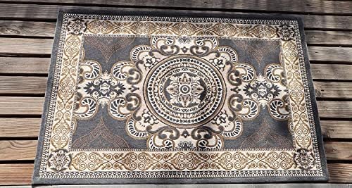 CHICHIC 32 x 48 Inch GrayGreen Low Profile Indoor Door Mat for Home Entrance, Indoor Welcome Mat for House Front Door Mat Inside Outdoor Outside Entryway Rugs Anti-Slip Rubber Back - Image 6