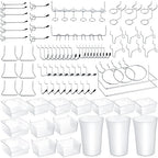Zubebe 106 Pcs Pegboard Hooks Assortment with Bins, Silver, Clear by Zubebe