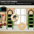 FRAYSCENT Slat Wall Paneling Garage Wall Organizer, Slatwall Panels Garage Tool Organizer Wall Mount Garage Slat Wall Storage Systems, Slat Board PVC Wall Panels Garage Storage (BEIGE, 8ftx4ft) - Image 5