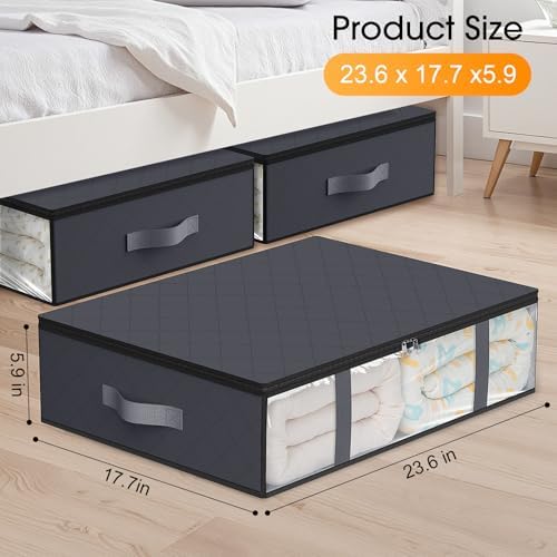 StorageRight Under Bed Storage Bags, 10 Pack, 40L, Gray - Image 2