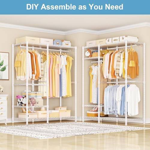 Ulif F7 Medium Clothes Rack, Clothing Racks for Hanging Clothes, Black - Image 3