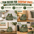 Funny Frog Toilet Paper Holder, Whimsical Toad Tissue Box in Resin for Kitchen, Bathroom, or Bedroom, Creative Animal Toilet Roll Dispenser (Single Frog Holder) - Image 4
