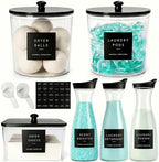 Laundry Room Organization Set, 3 Laundry Containers, 3 detergent dispenser by Unknown