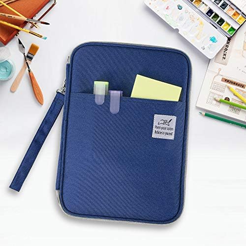 YOUSHARES 192 Slots Colored Pencil Case, Large Capacity Pencil Holder Pen Organizer Bag with Zipper for Prismacolor Watercolor Coloring Pencils, Gel Pens & Markers Artist (Blue) - Image 3