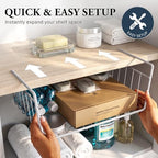 Simple Houseware 6PK Under Shelf Basket, White - Image 5