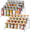 2 Pack Spice Rack Organizer for Cabinet, Depth Adjustable 4 Tier Spice Rack by RCHYFEED