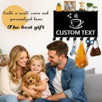 Dyoart Custom Coffee Bar Key Holder Wall Mount with Shelf, Home Decor Gifts - Image 4