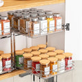 BOIVSHI Pull Out Spice Rack, 9.25" W x 10.39" D x 9.76" H by BOIVSHI