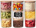 ComSaf Glass Storage Containers with Lids 0.5 Qt, 9 Pack Small Glass Jars by ComSaf