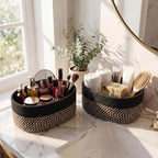 10 Pack Small Woven Baskets, Cotton Rope, Linen, Black - Image 5