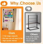 Xbsyhx 7 Tier Wall Mount Ribbon Organizer, Metal Rack for Craft Room - Image 5