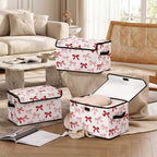 Stackable Storage Bins with Lids,Closet Organizers Fabric Box for Home and Office,Blanket Clothes Organizers,Under Bed Storage Containers 3 Pack - Image 6